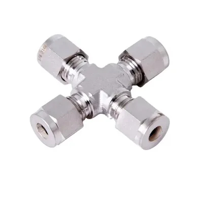 1/2′′stainless Steel Four Way Links Quick Air Hose Connector Pneumatic Parts Y One Touch Tube Stainless Steel Pipe Fittings