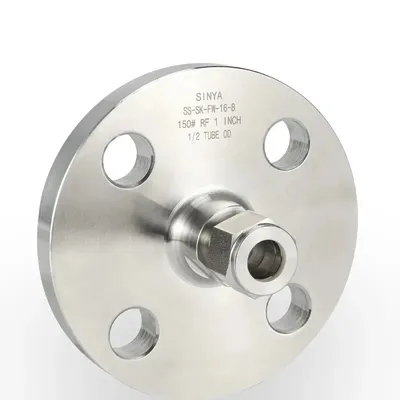 1 Inch to CF 2-3/4 Inch Stainless Steel Fittings to Tube Adapters Conflat Flange (CF) Twin Ferrule Flang Adapter