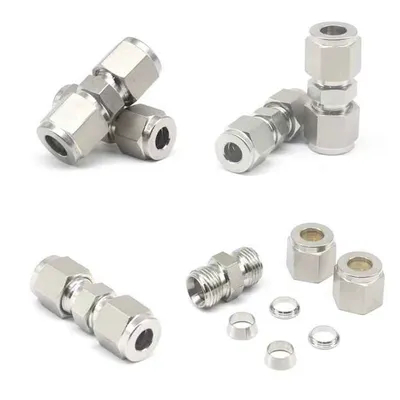 Ss 90 Degree Elbow Instrumentation Fittings Stainless Steel 1/2" Tube Connector Hydraulic Tube 316ss Double Ferrule Union Elbow
