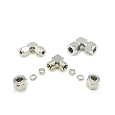 Inox Male Elbow Connector 304 Stainless Steel 4mm 6mm 8mm 10mm 12mm NPT 1/8 1/4 3/8 1/2 Inch Tube 90 Pipe Fittings