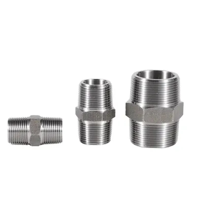 Mamelon/Hex Nipple 1/2" Male NPT Forged Steel 3000# Threaded Fittings ASME B16.11 Stainless Steel Fitting 316L