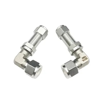 in Stock SS316L 6mm 8mm 10mm Bulkhead Elbow Stainless Steel Pipe Fitting for Connects Metric Tube