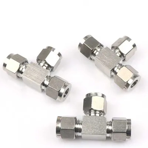 Compression Tube Fitting Manufacturers Suppliers 6mm 8mm 10mm 12mm 14mm 16mm 304 316L Stainless Steel Equal Union Tee Connectors