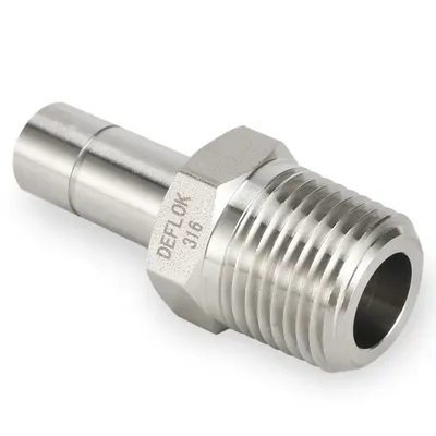 Instrumentation 6000 Psi Male Adaptor Press Tube Stainless Steel Pipe Fittings High Pressure 316 Ss Compression NPT Male Sandpipe Connectors