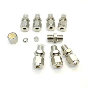 304 Stainless Steel Pipe Od 1/8′′ 1/4′′3/8′′ 1/2′′ 4mm 6mm 8mm 10mm 12mm 14m to 1/8′′ NPT Male Threaded Connector Pipe Fitting
