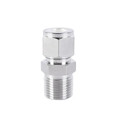 Stainless Steel Male Connector Compression Tube Fitting Double Ferrule Tube Stainless Steel Pipe Fitting