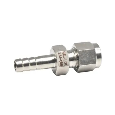 Stainless Steel Hose Barb Compression Stainless Steel Pipe Fitting 8mm X 3/8" Barbed Hose Connector