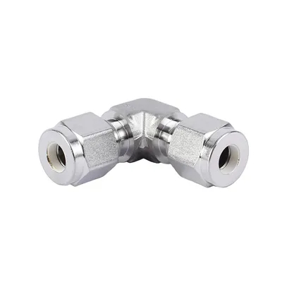 High Quality Stainless Steel 1/2 1/4 Inch Double Ferrule Hex Equal Stainless Steel Pipe Fitting Union Elbow