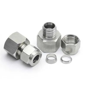 Tube Od 8mm 1/8" 1/4" 3/8" 1/2" Bsp G Thread Tube Fitting Stainless Steel 304 Compression Fitting Female Connector Twin Ferrules