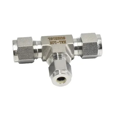 Swagelok Type Stainless Steel Double Ferrule Compression Tube Fittings Female Branch Tee NPT Stainless Steel Pipe Fitting