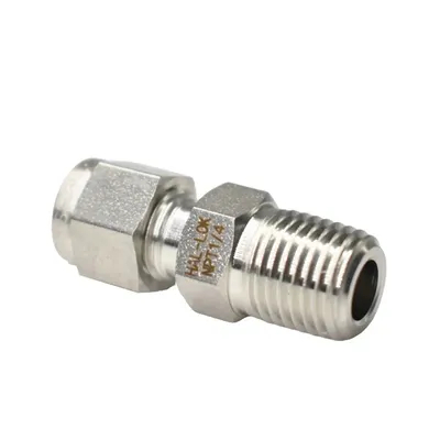 Swagelok Type SS316 Stainless Steel Double Ferrule Straight Compression Fitting Male Connector Instrumentation Tube Stainless Steel Pipe Fitting