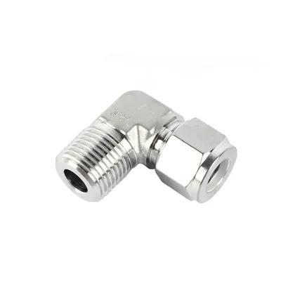 Stainless Steel Double Ferrules Connects Female NPT Thread Male Elbow Stainless Steel Pipe Fitting for Fractional Tube