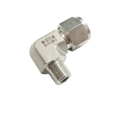 OEM 1/8′′factory Wholesale Ferrule Elbow Right Angle Ferrule Compression Ring Right Angle Plumbing Stainless Steel Pipe Fittings